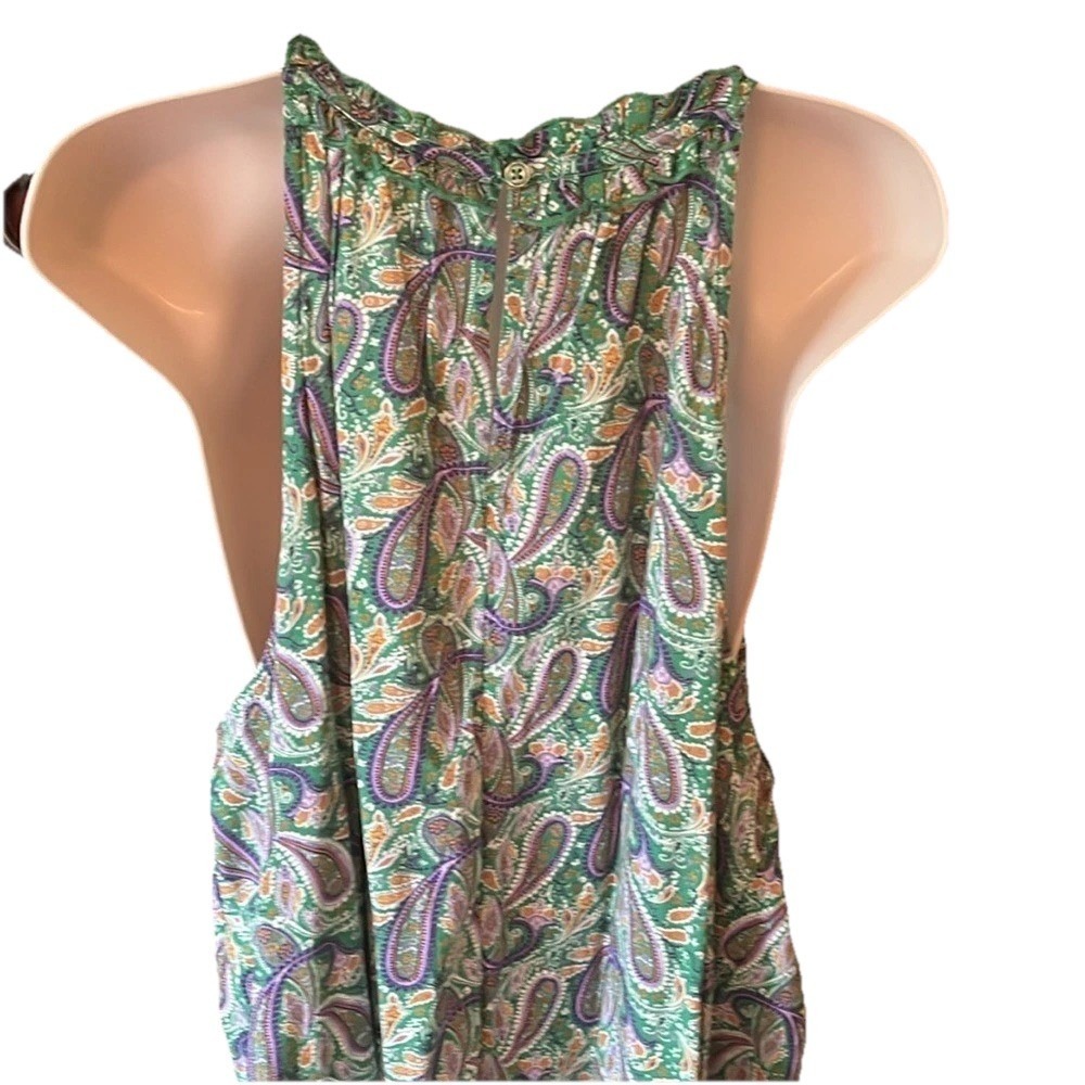 💚 Size 2X, Maurices Green & Purple sleeveless high neck with matching camisole - Picture 6 of 11